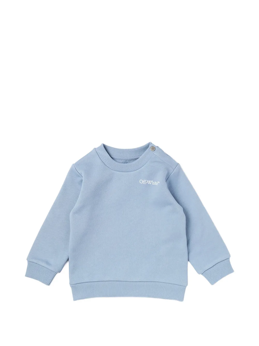 Off-White Kids logo-print sweater - Blu