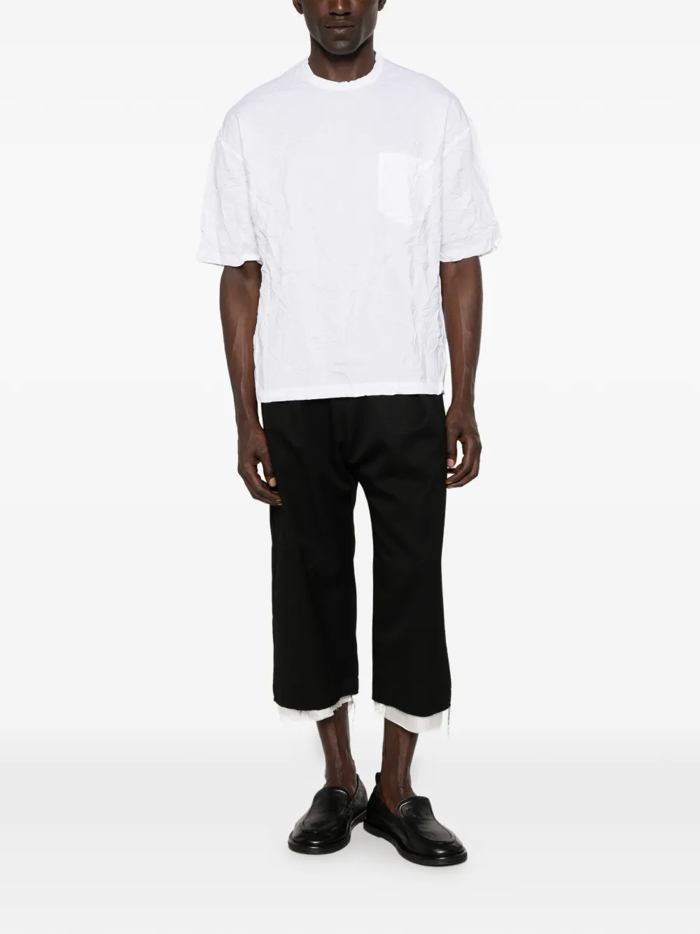Comme des Garçons Homme T-shirt met borstzak Wit