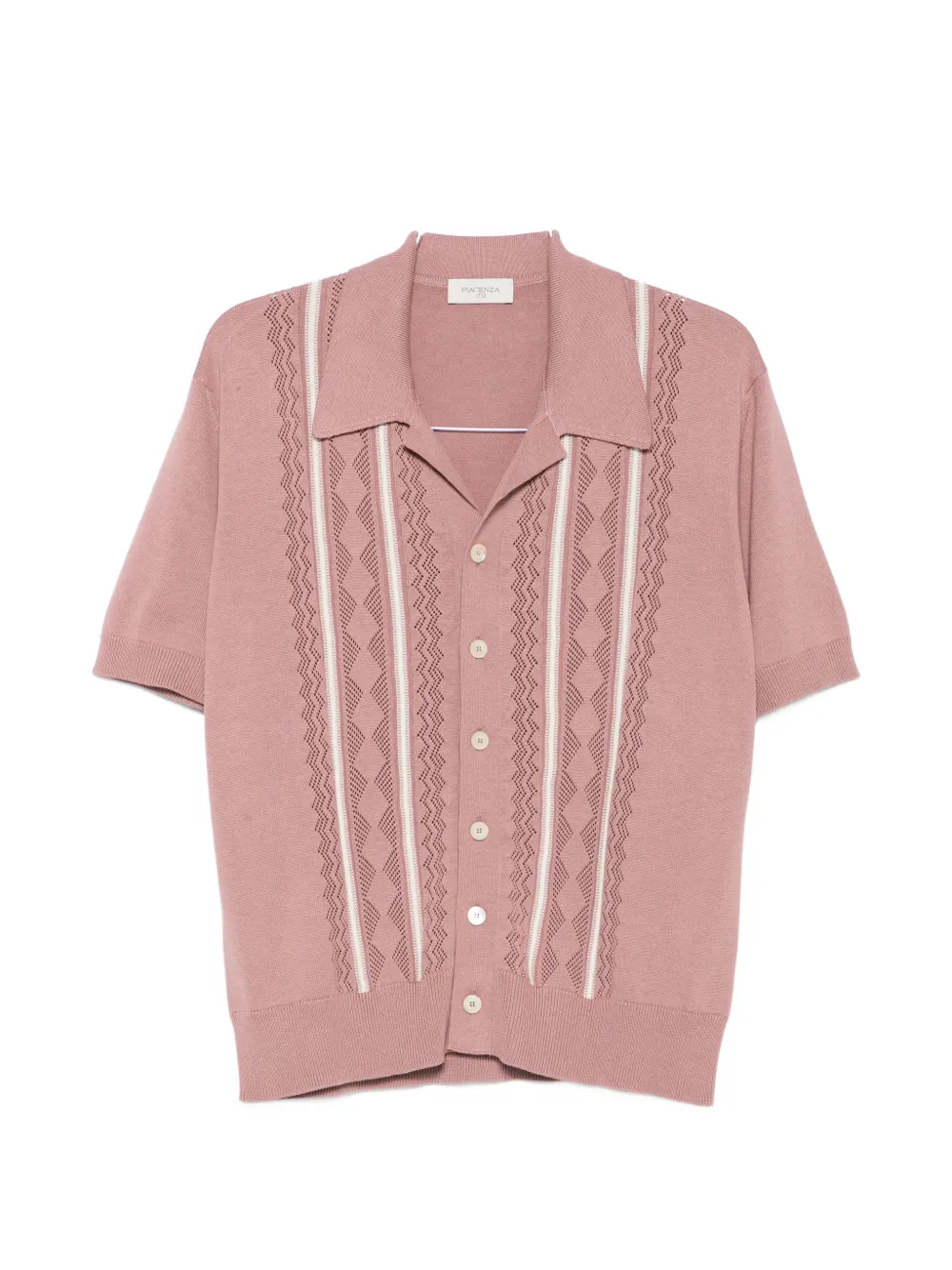 Piacenza Cashmere geometric-detail shirt - Rosa