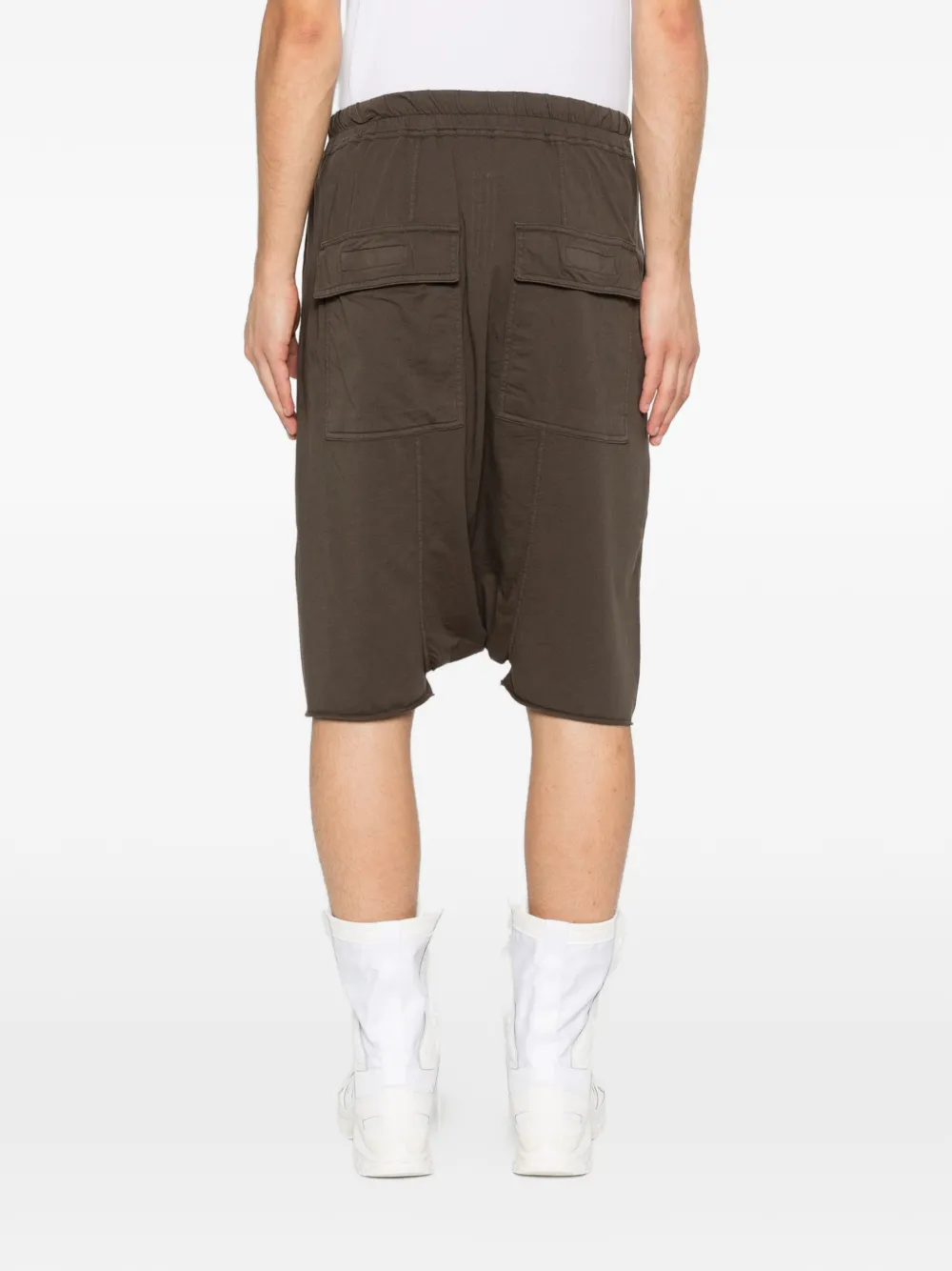 Rick Owens DRKSHDW Shorts met trekkoord en split Bruin