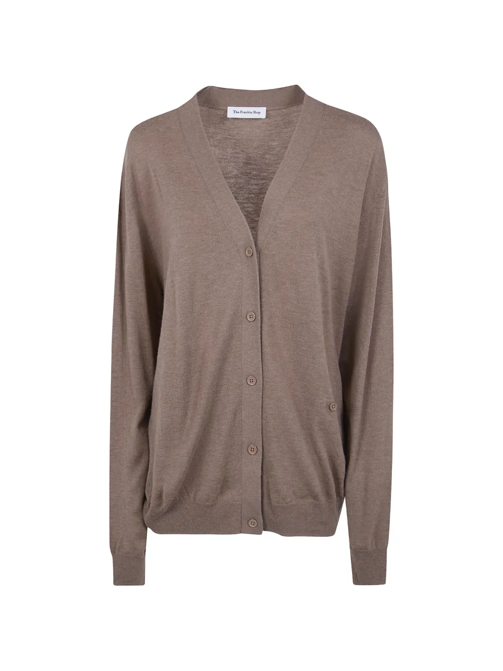 The Frankie Shop Zina button-down V-neck cardigan - Brown