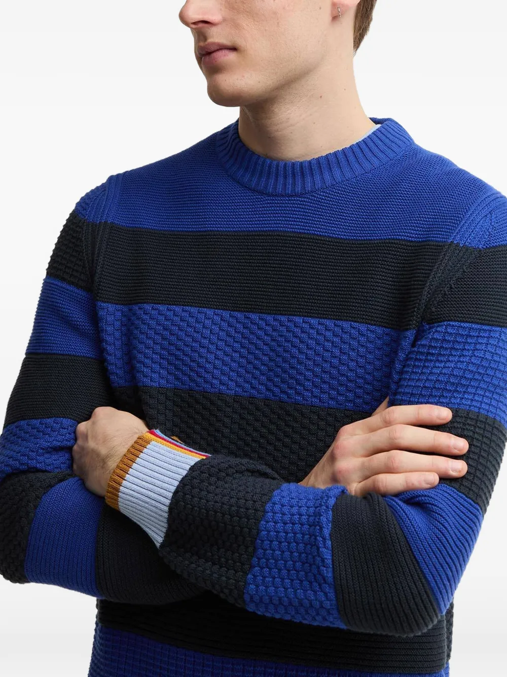 Barbour x Paul Smith Southwold gestreepte trui Blauw