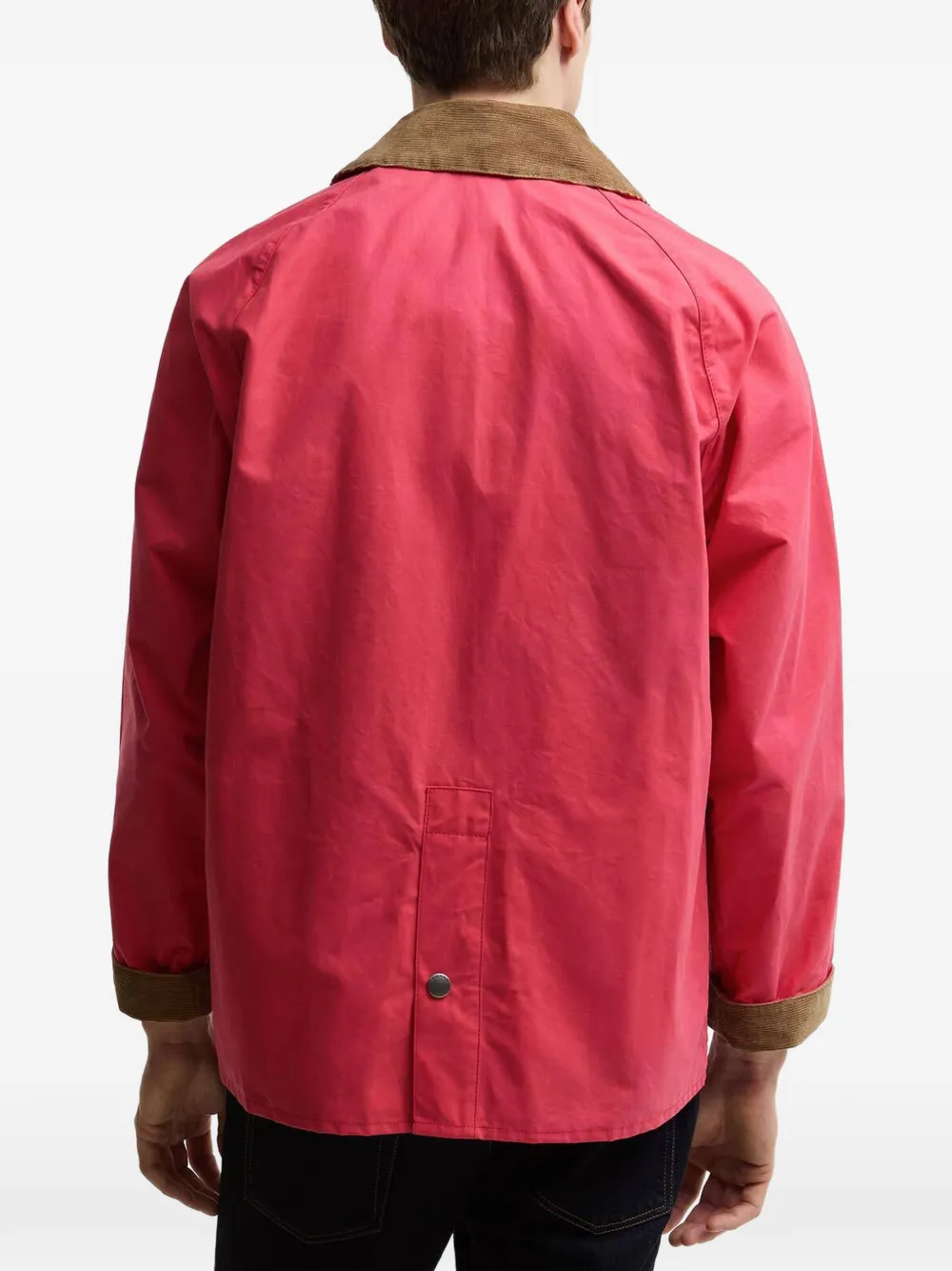 Barbour x Paul Smith jack met contrasterende kraag Rood