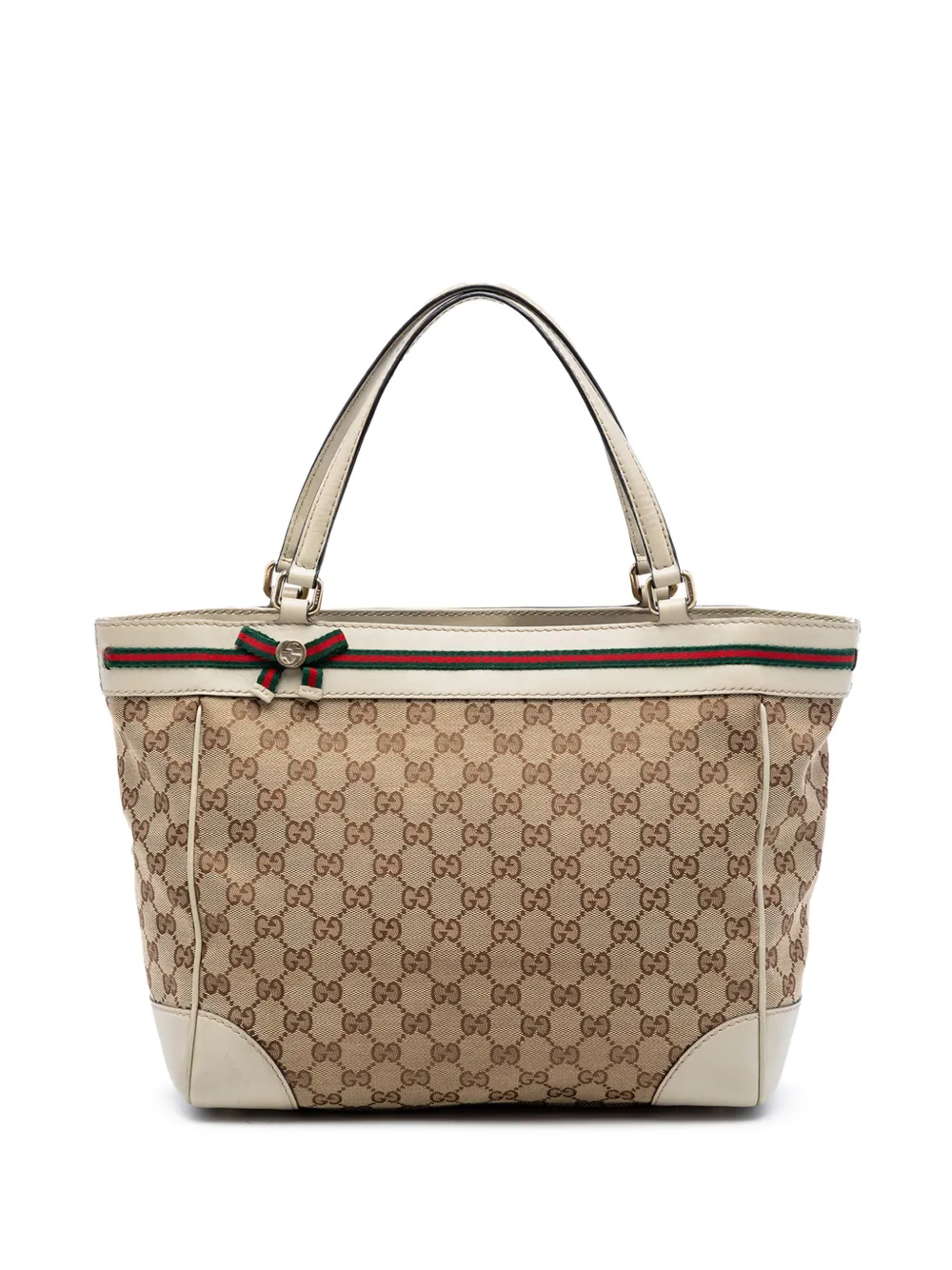Gucci Pre-Owned 2000-2015 GG Canvas Web Mayfair tote bag - Bianco