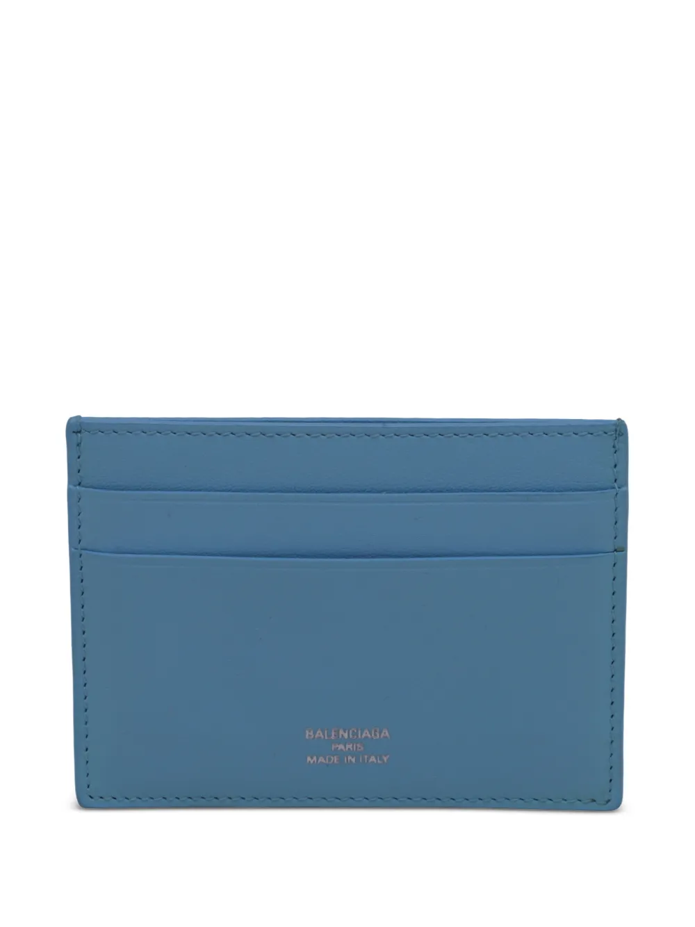Balenciaga Pre-Owned 2021 logo-stamp cardholder - Blu