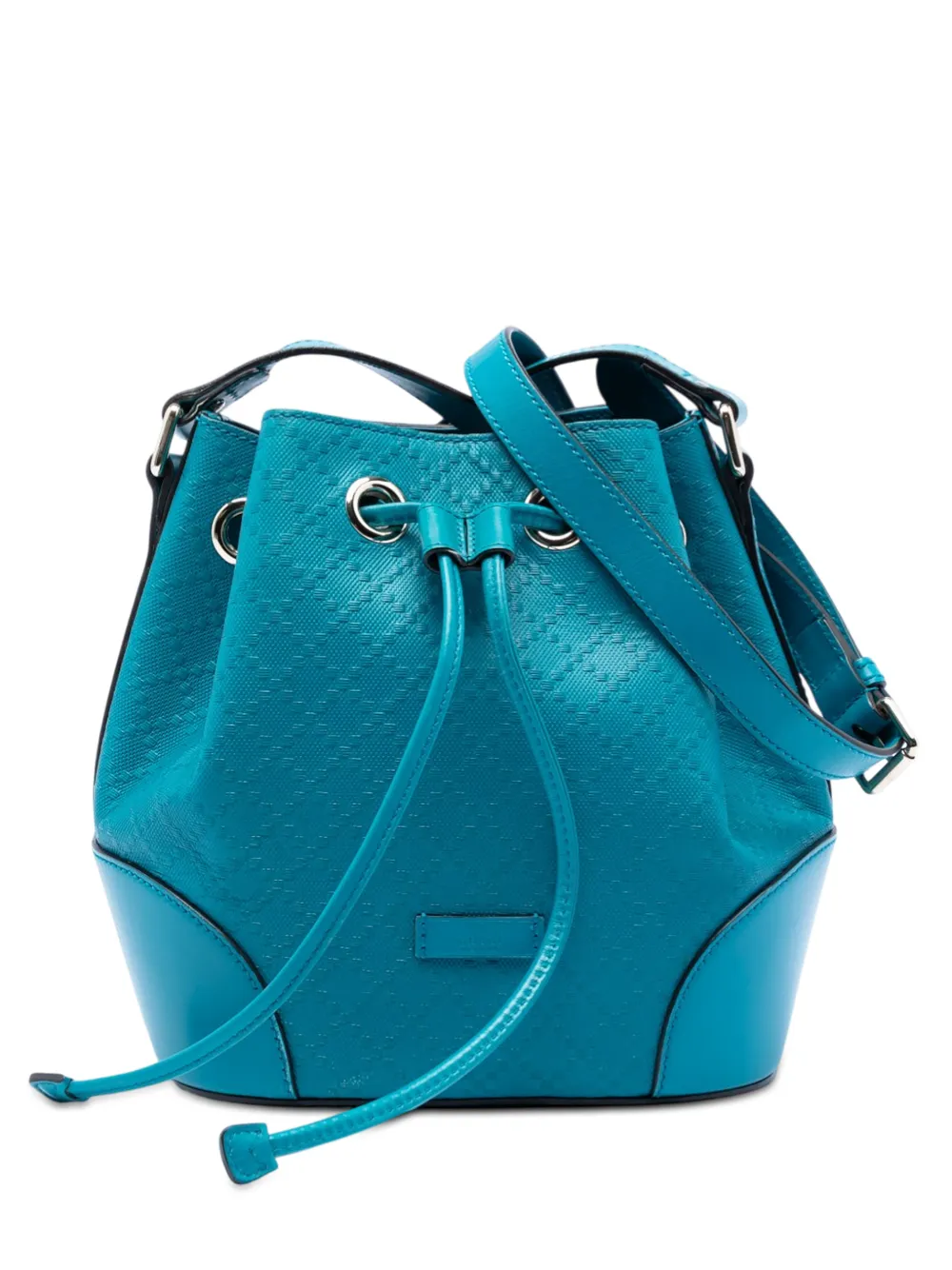 Gucci Pre-Owned 2016-2025 Diamante Leather Bright bucket bag - Blu