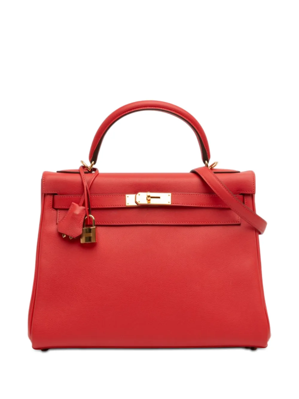 Hermès Pre-Owned 2016 Evercolor Kelly II Retourne 32 satchel - Rosso