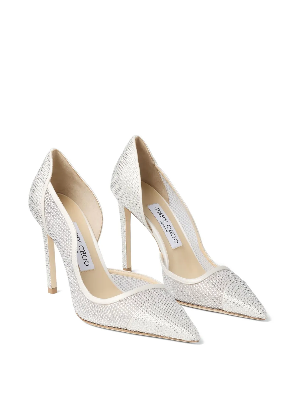 Jimmy Choo Brigitte pumps verfraaid met kristallen Wit