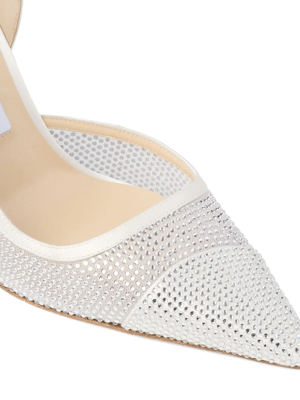 Jimmy Choo Brigitte pumps verfraaid met kristallen Wit