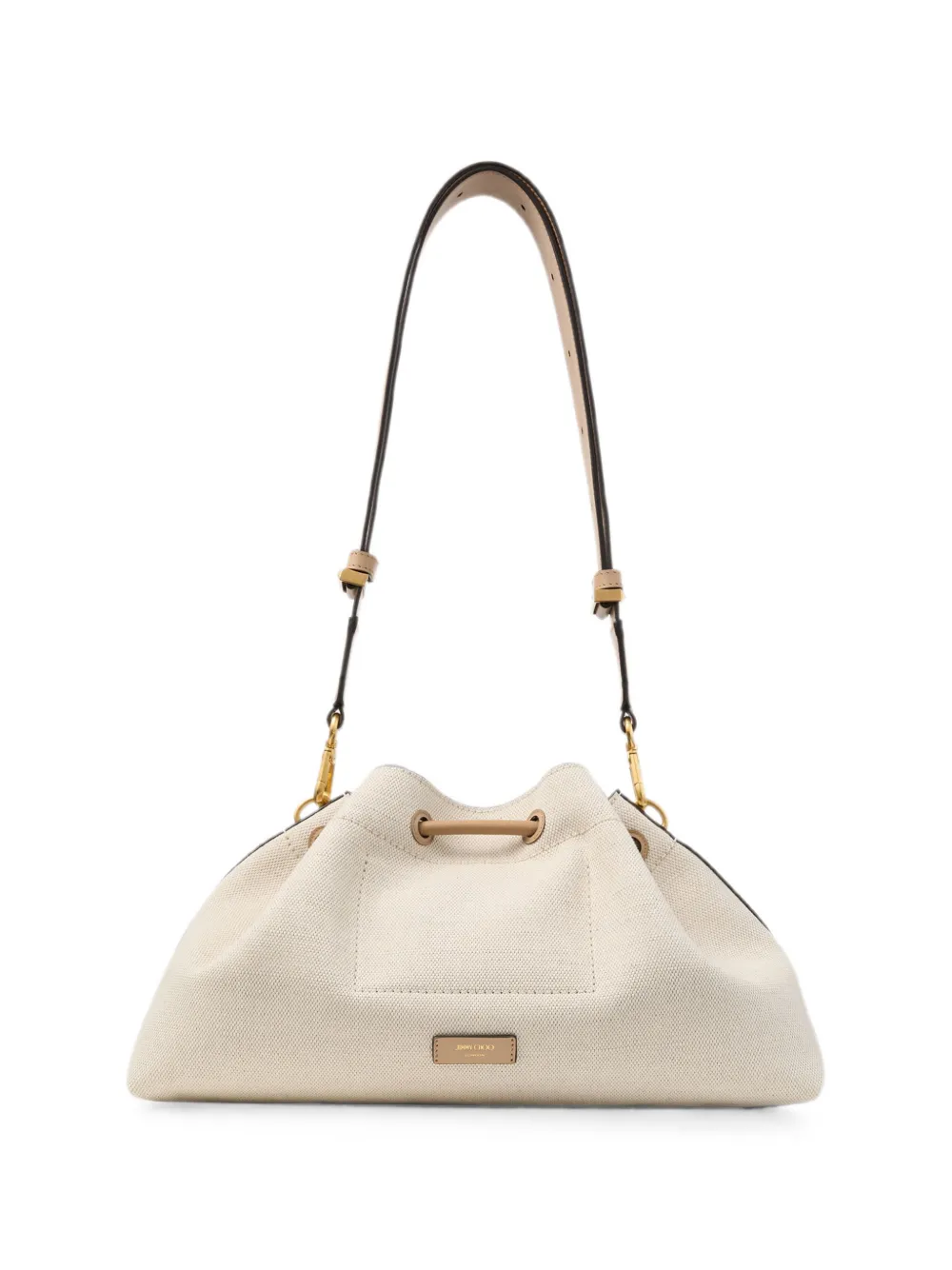 Jimmy Choo Cinch medium schoudertas met kralen Beige