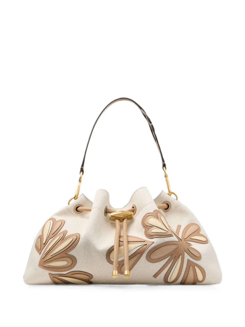Jimmy Choo Cinch floral-applique shoulder bag - Weiß