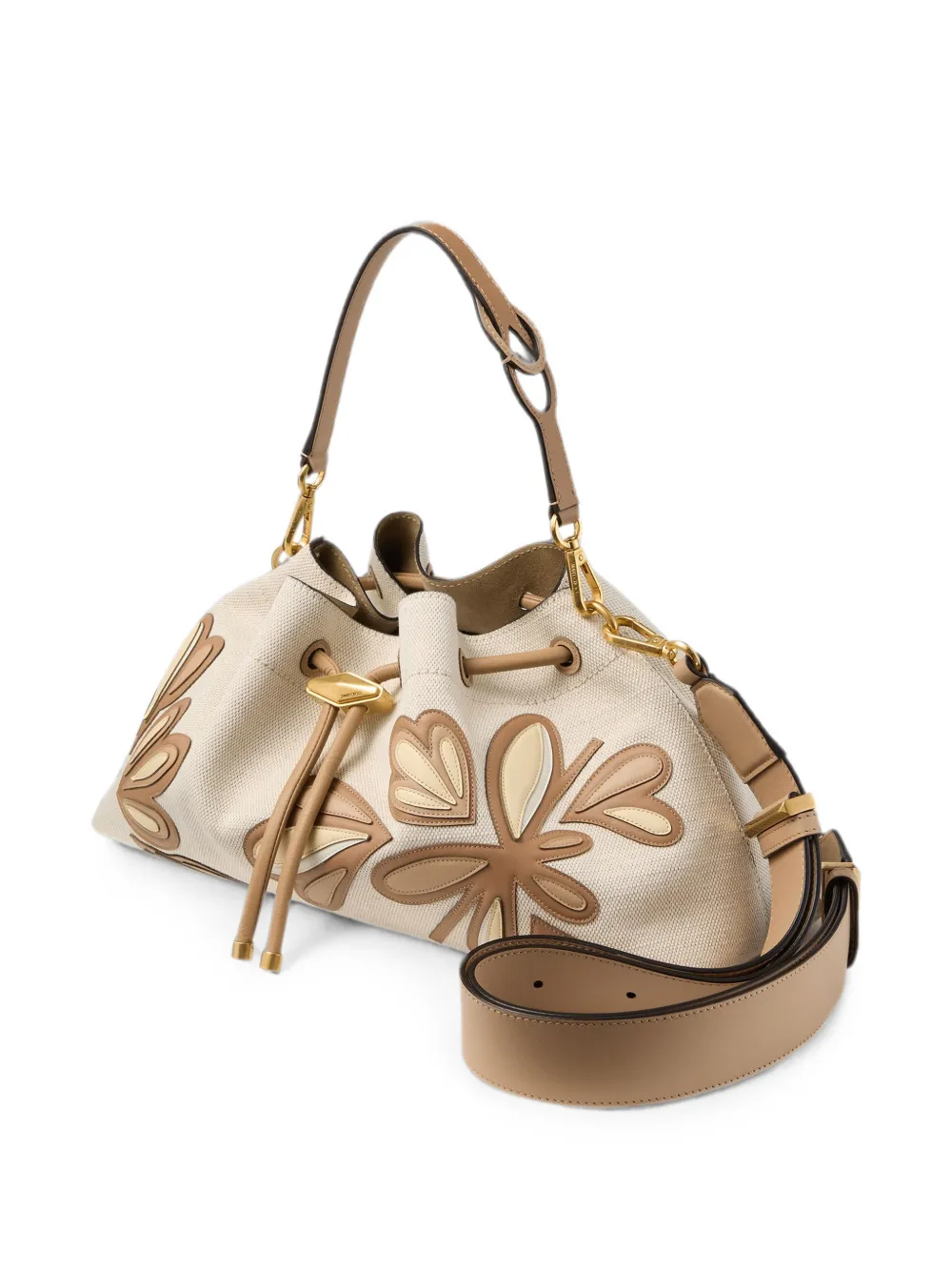 Jimmy Choo Cinch medium schoudertas met kralen Beige