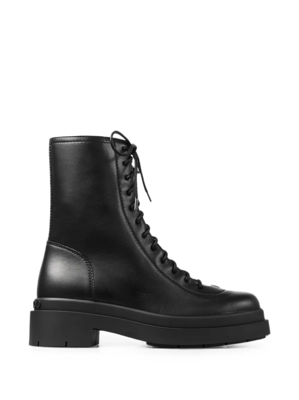 Jimmy Choo Sima Flat black smooth-leather ankle boots Zwart