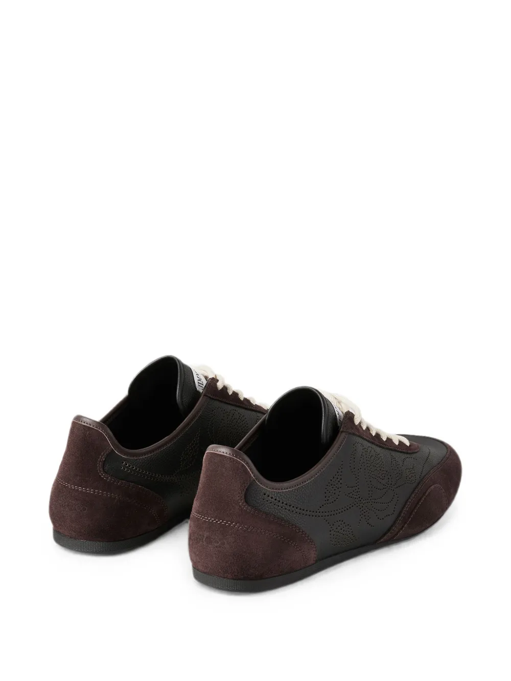 Jimmy Choo Sunny M leren low-top sneakers met geperforeerde details Zwart