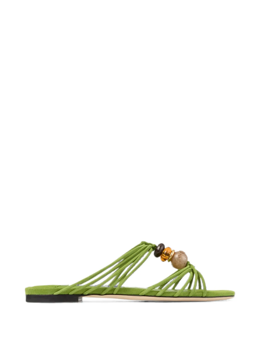 Jimmy Choo Lova Flat muiltjes verfraaid met kralen Groen