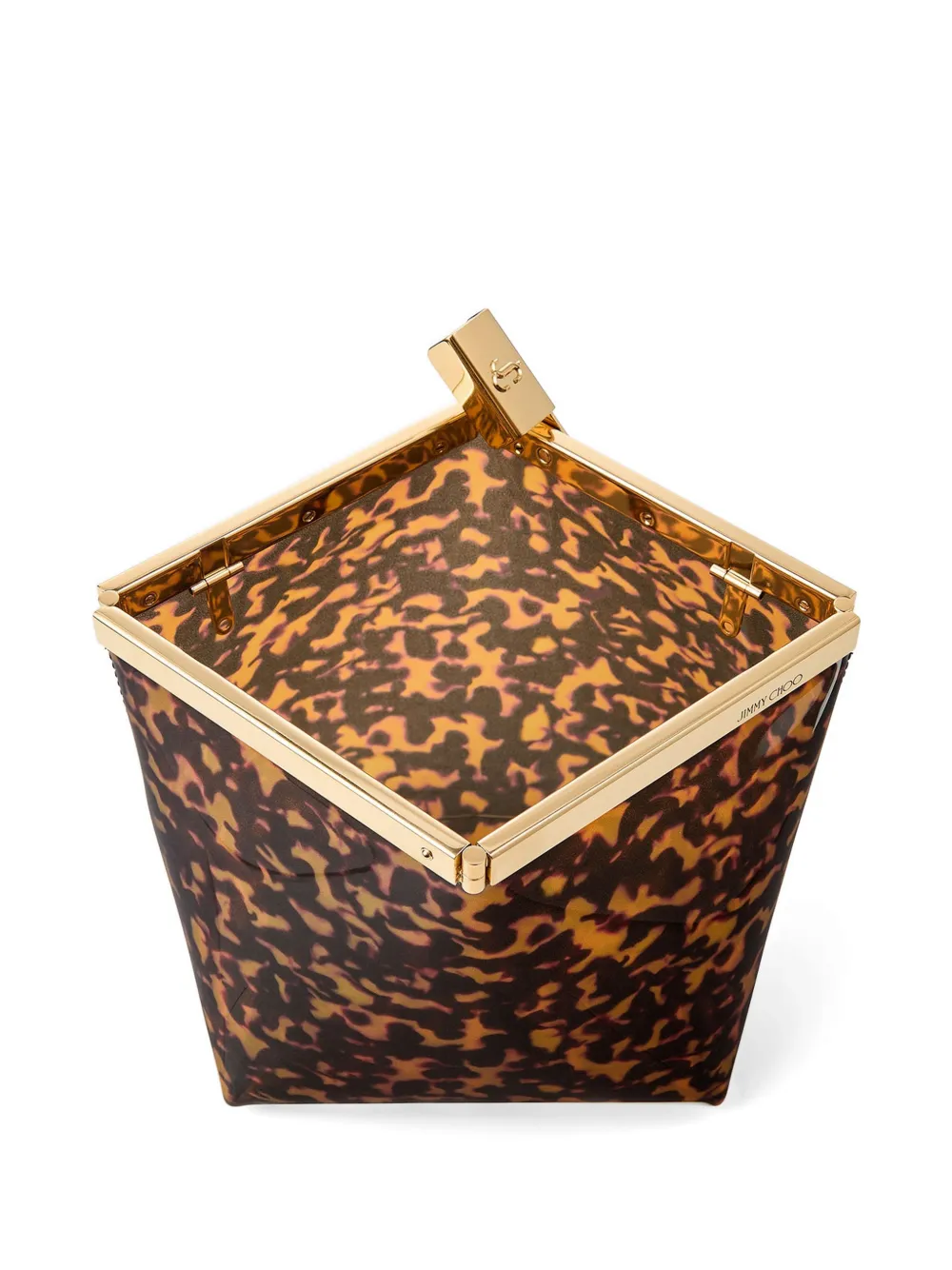 Jimmy Choo Ganache clutch met schildpadschild-design Bruin