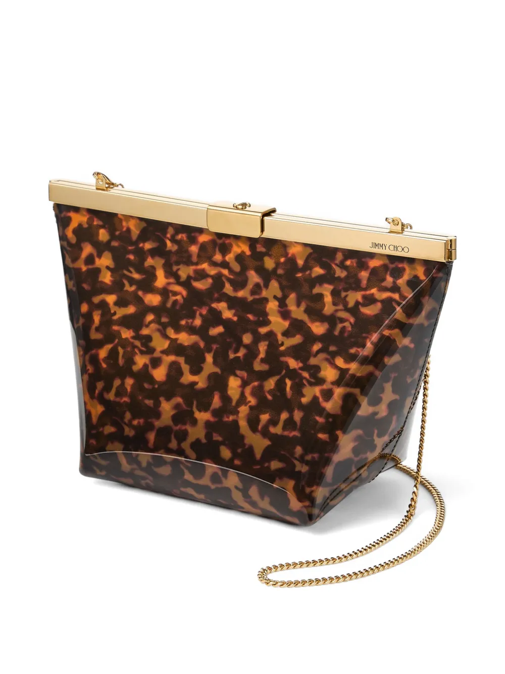 Jimmy Choo Ganache clutch met schildpadschild-design Bruin