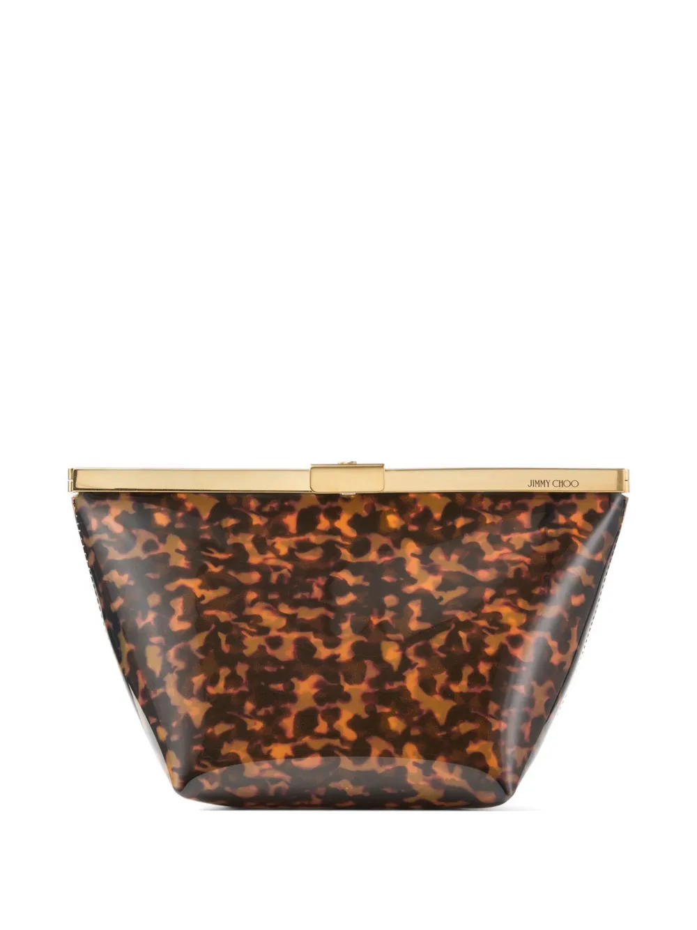 Jimmy Choo Ganache clutch met schildpadschild-design Bruin
