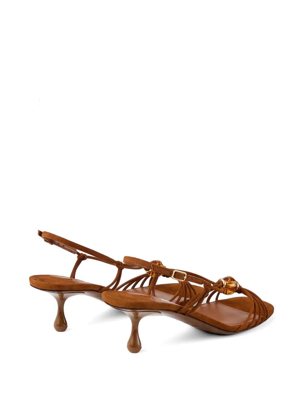 Jimmy Choo Lova sandalen verfraaid met kralen Bruin