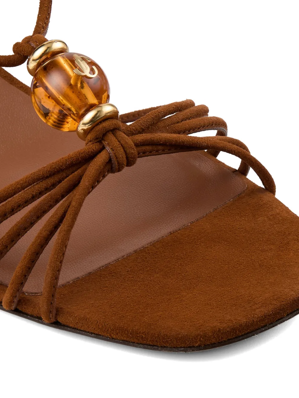 Jimmy Choo Lova sandalen verfraaid met kralen Bruin