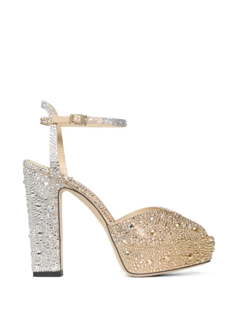 Jimmy Choo Sacaria 120 crystal platform sandals