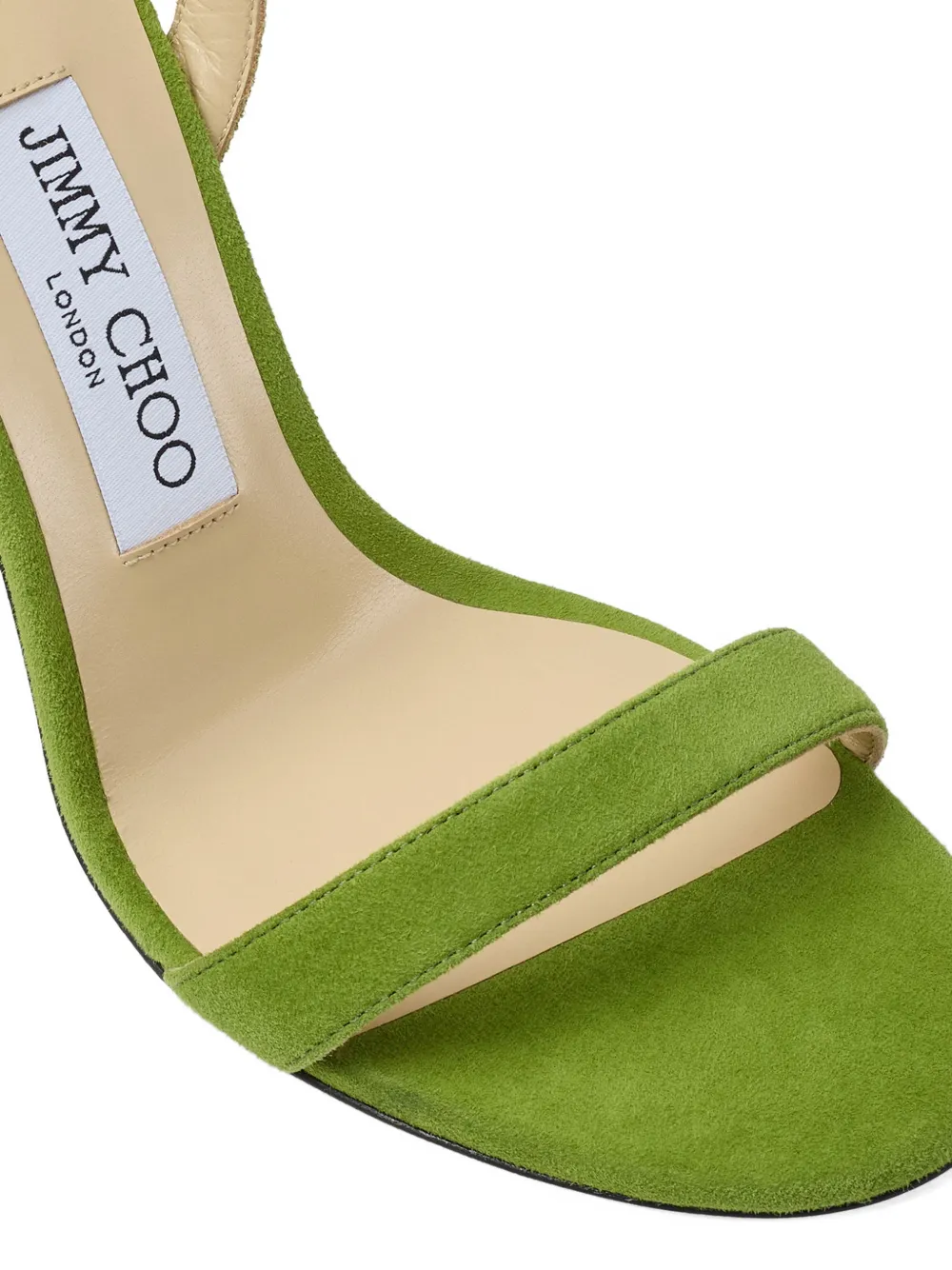 Jimmy Choo 100mm Jenn suede heeled sandals Groen
