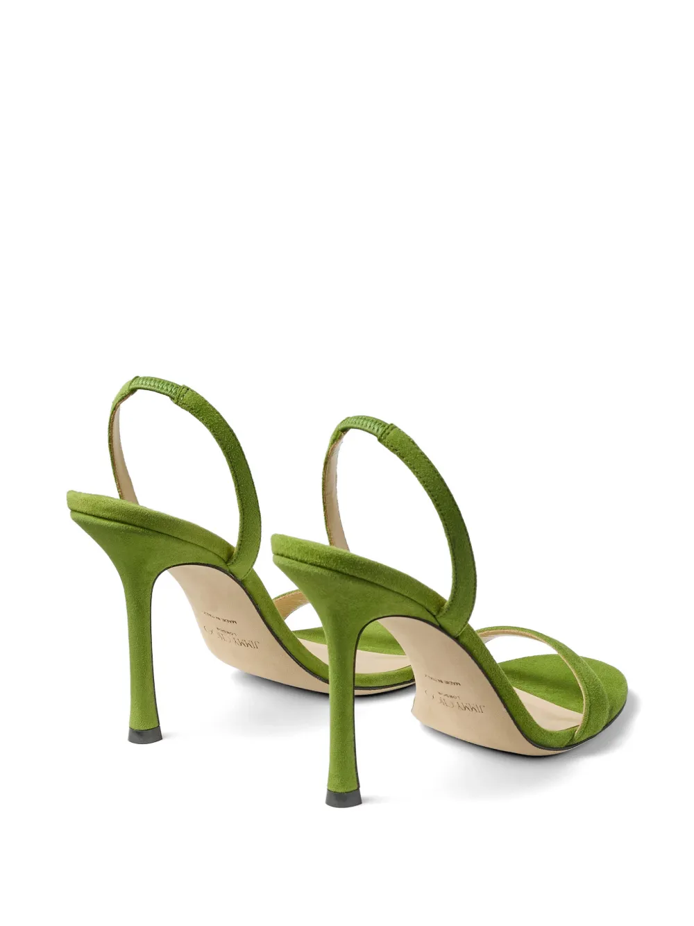 Jimmy Choo 100mm Jenn suede heeled sandals Groen