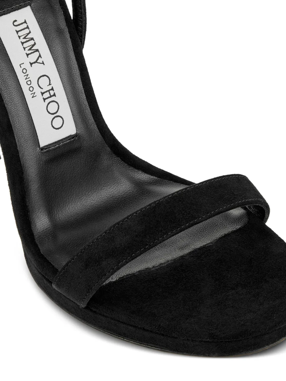 Jimmy Choo Moza 120 sandalen met enkelbandjes en plateauzool Zwart