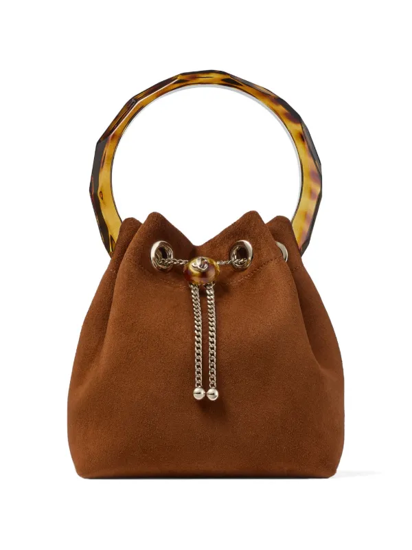 Jimmy Choo Bon Bon Bucket Bag in Brown