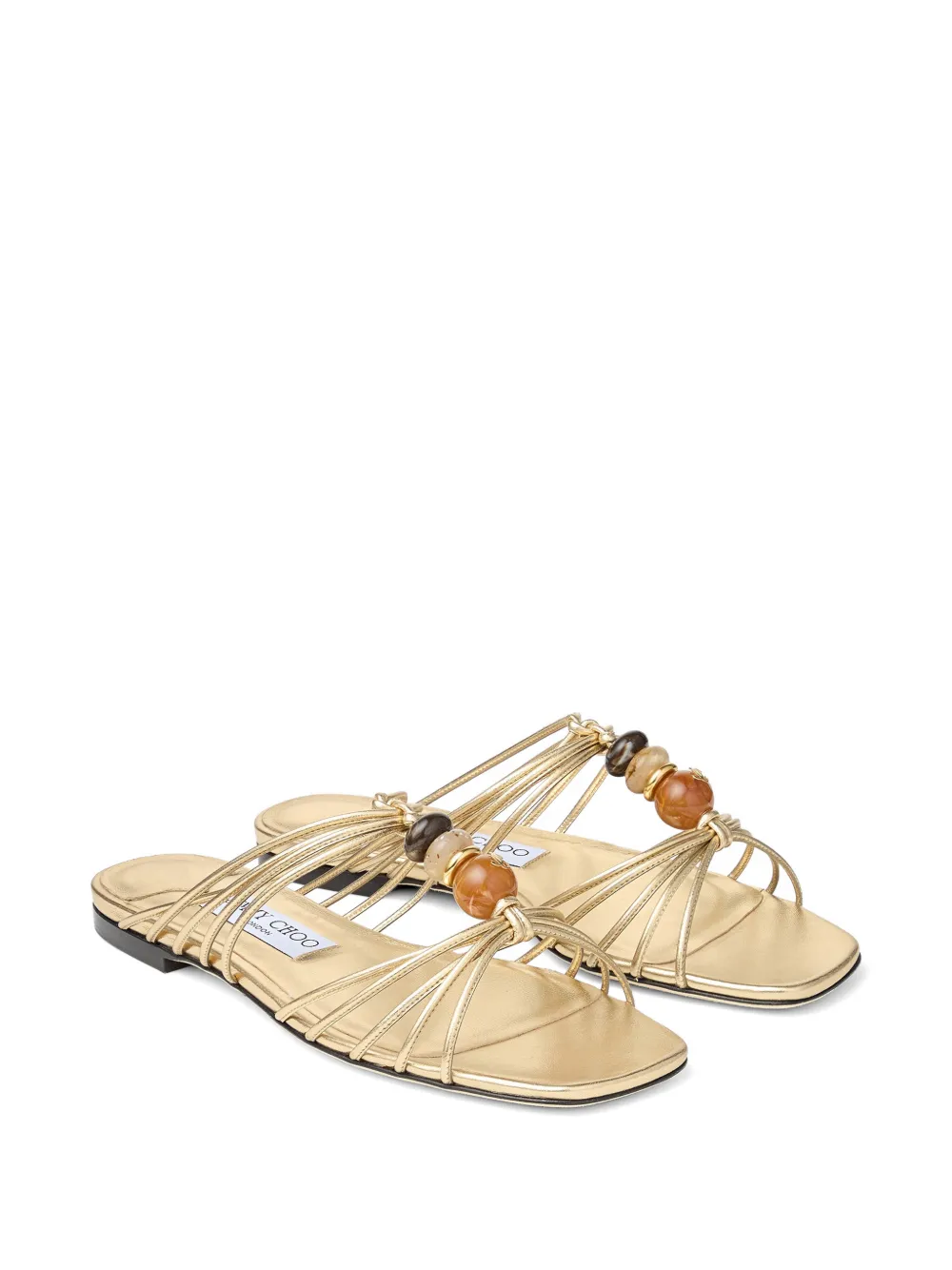 Jimmy Choo Lova sandalen verfraaid met kralen Goud