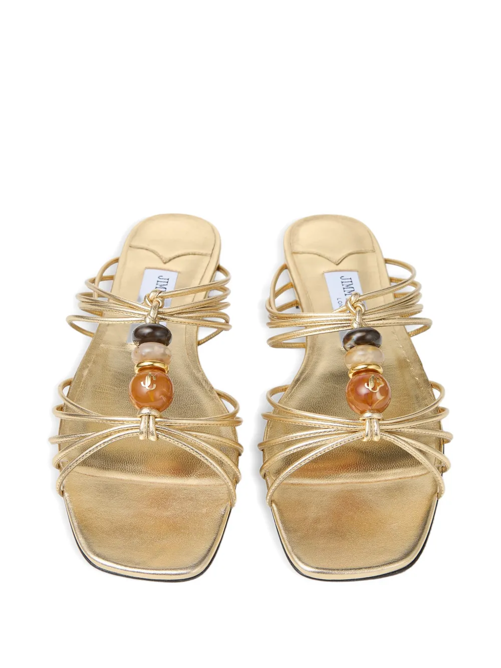 Jimmy Choo Lova sandalen verfraaid met kralen Goud
