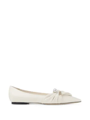 Jimmy Choo ビジュー フラットシューズ | ニュートラル | FARFETCH JP