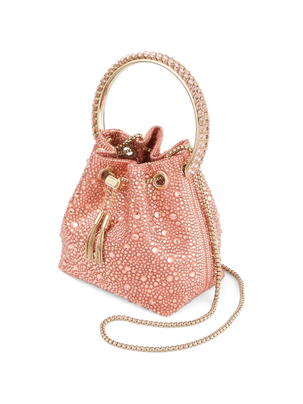 Jimmy Choo Bon bucket-tas verfraaid met kristallen Roze