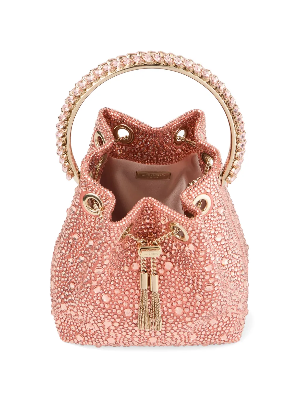 Jimmy Choo Bon bucket-tas verfraaid met kristallen Roze