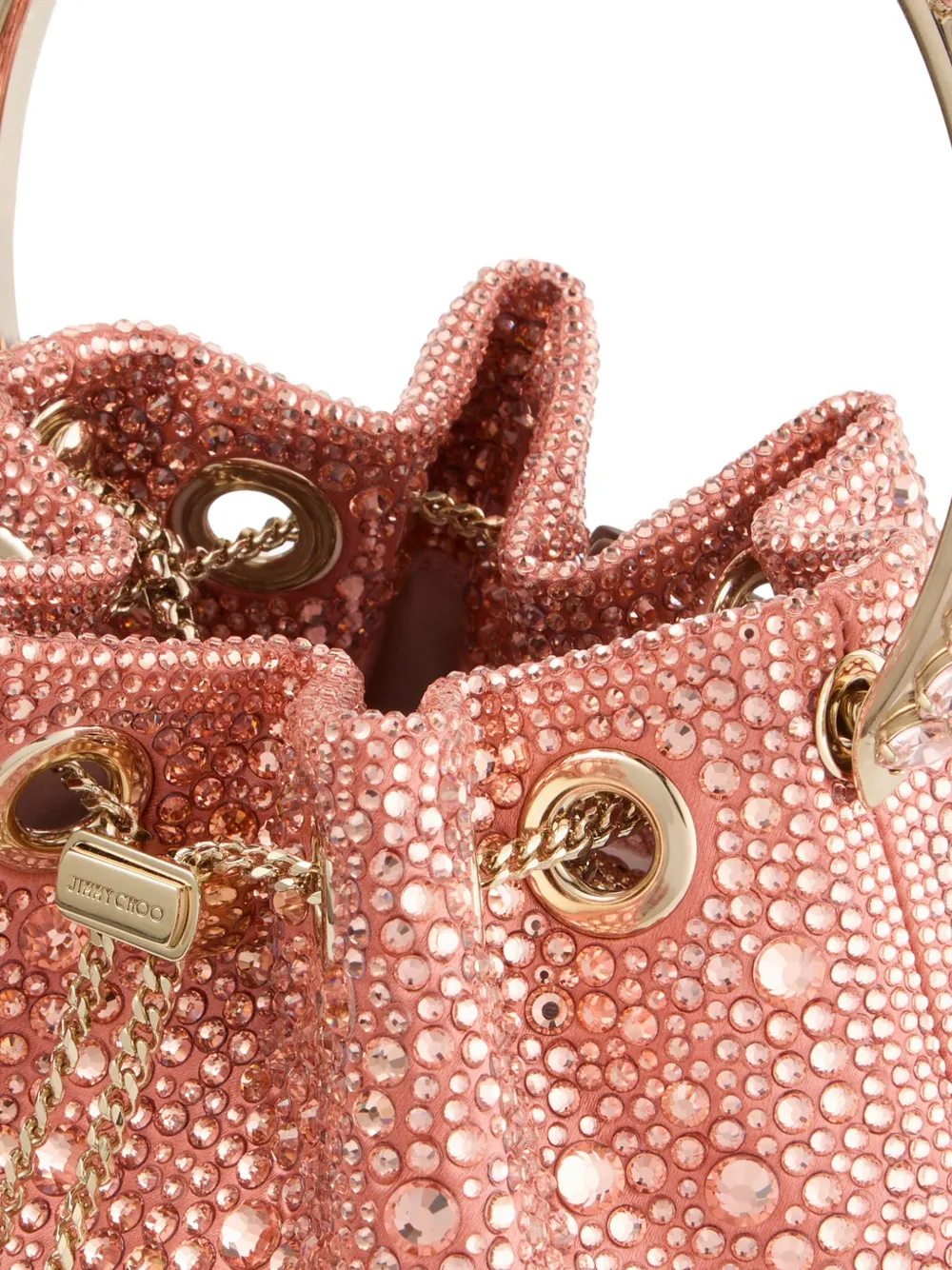 Jimmy Choo Bon bucket-tas verfraaid met kristallen Roze