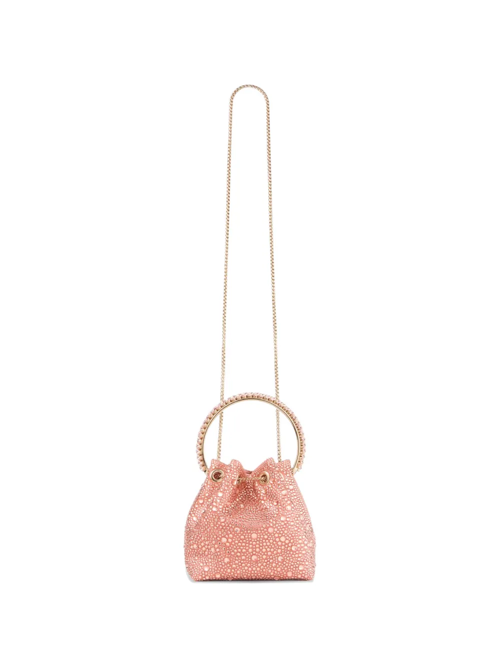 Jimmy Choo Bon bucket-tas verfraaid met kristallen Roze
