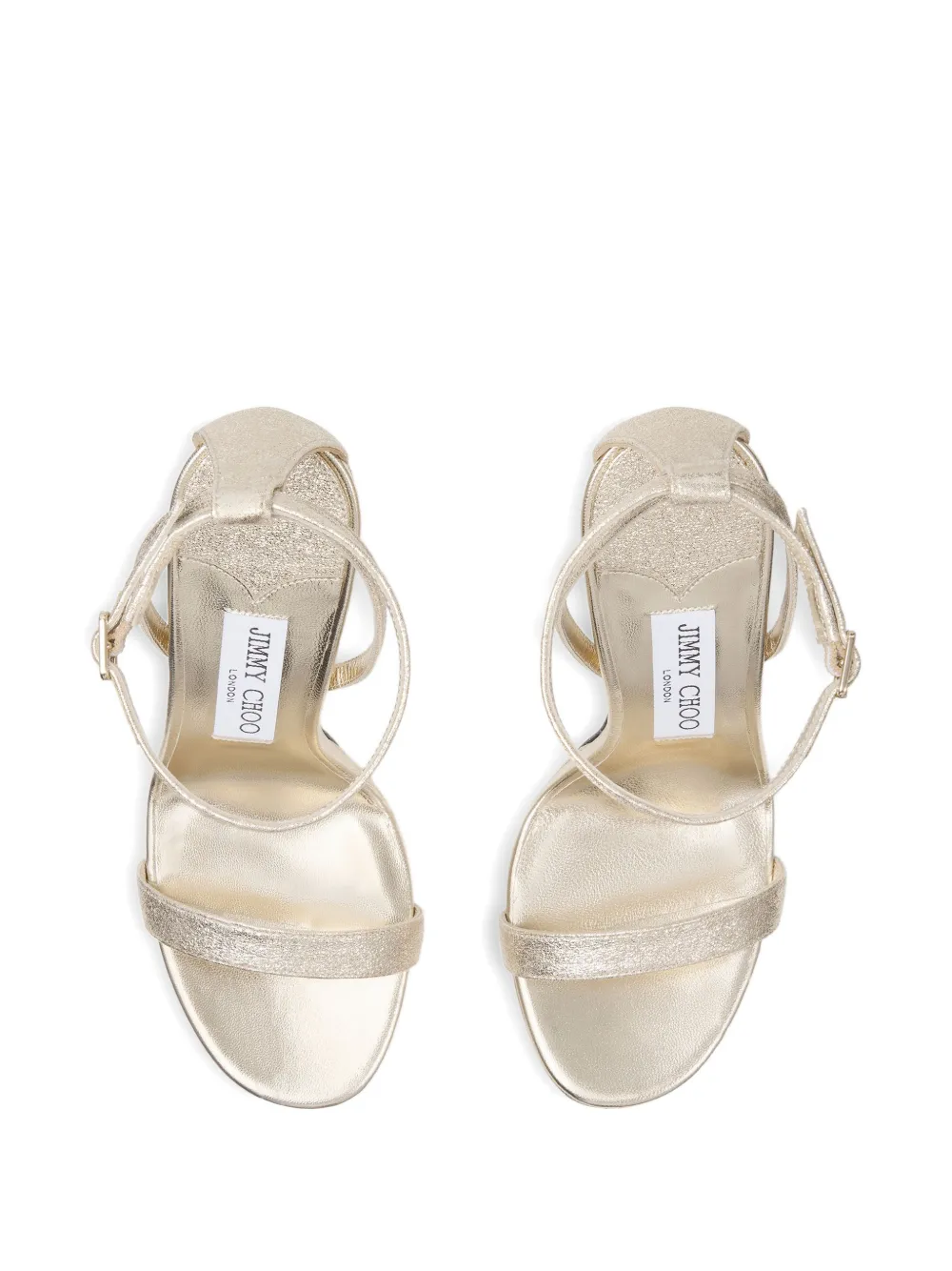 Jimmy Choo Moza 120 sandalen met plateauzool en bandje Goud
