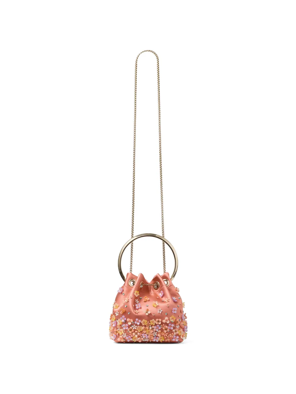 Jimmy Choo Bon bucket-tas verfraaid met bloemen Roze