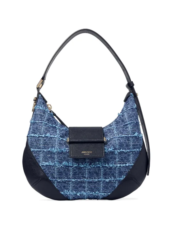 Jimmy Choo Bar デニム ショルダーバッグ S | ブルー | FARFETCH JP