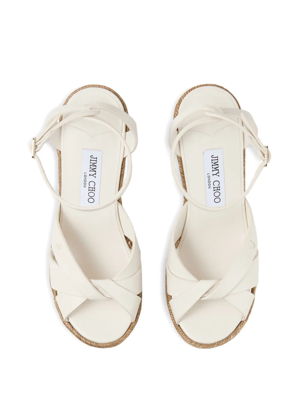 Jimmy Choo Korra espadrilles met sleehak Wit