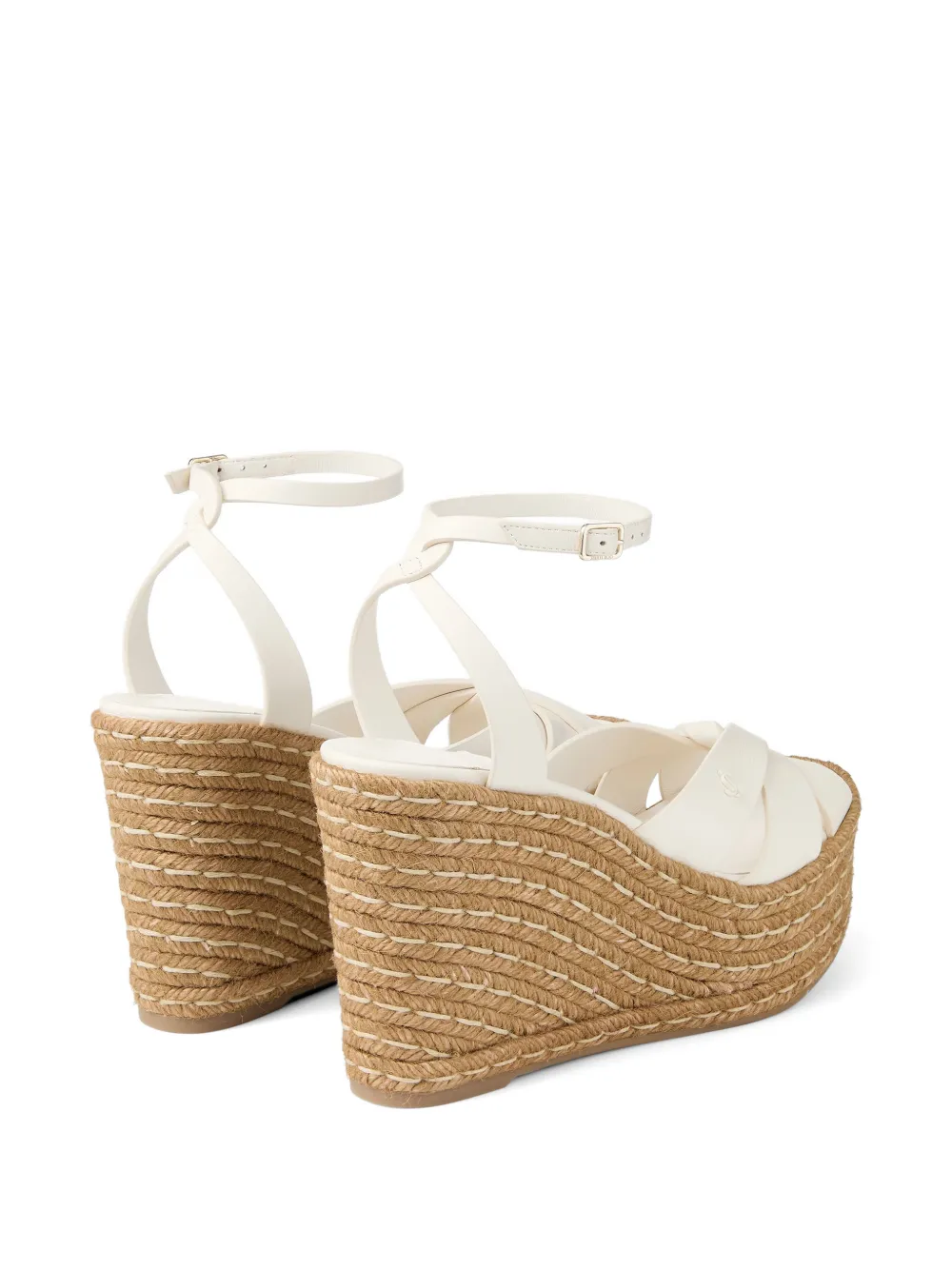 Jimmy Choo Korra espadrilles met sleehak Wit