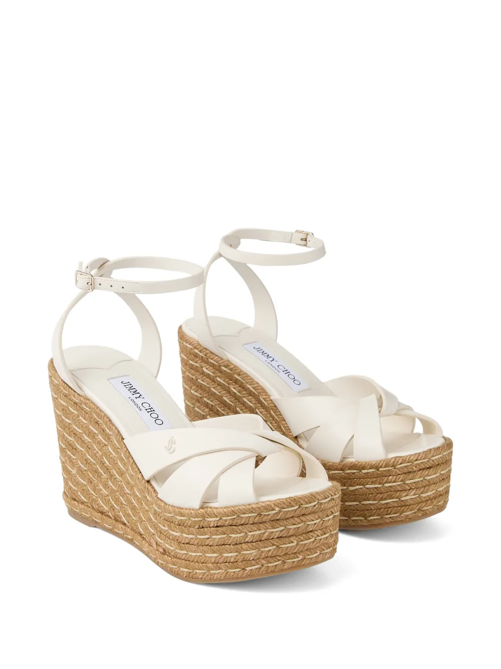 Jimmy Choo Korra espadrilles met sleehak Wit