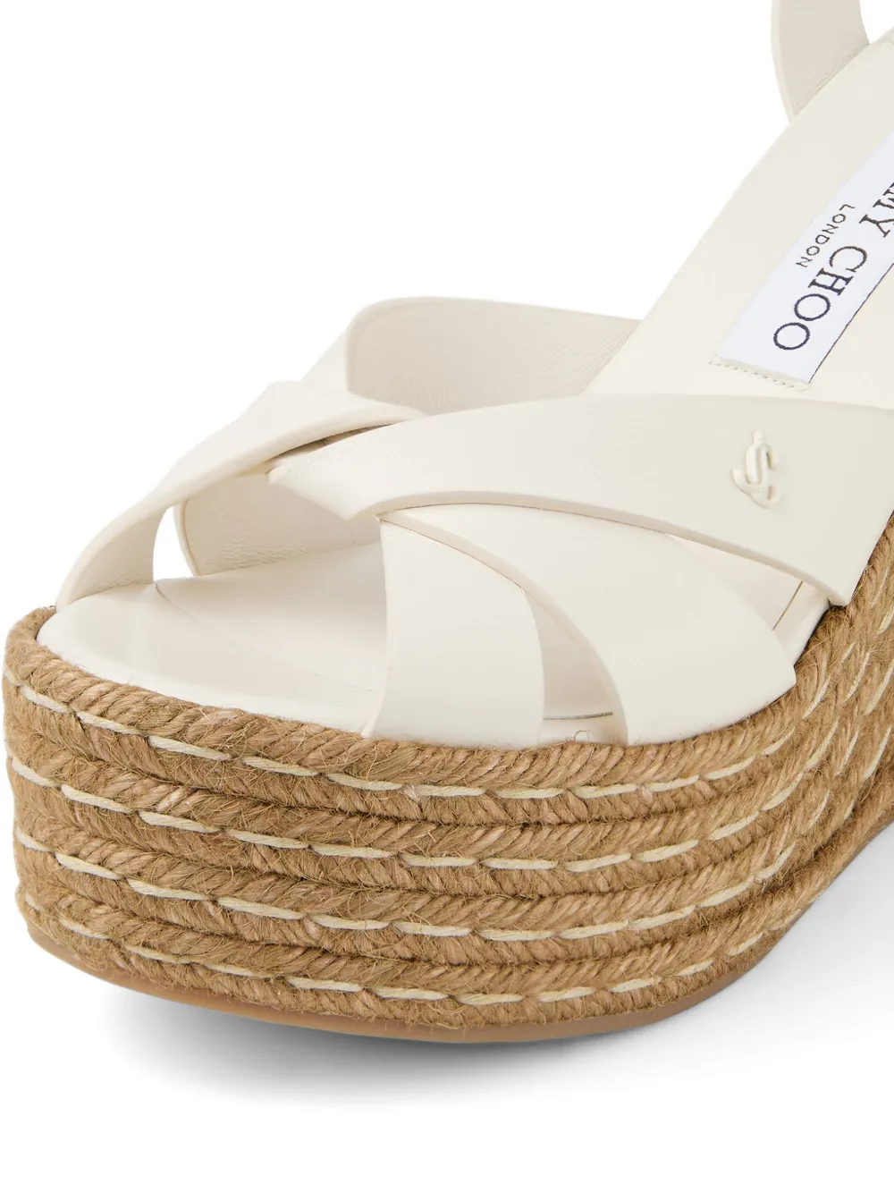 Jimmy Choo Korra espadrilles met sleehak Wit