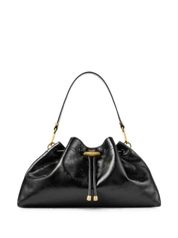 Jimmy Choo Cinch レザー ショルダーバッグ M | ブラック | FARFETCH JP