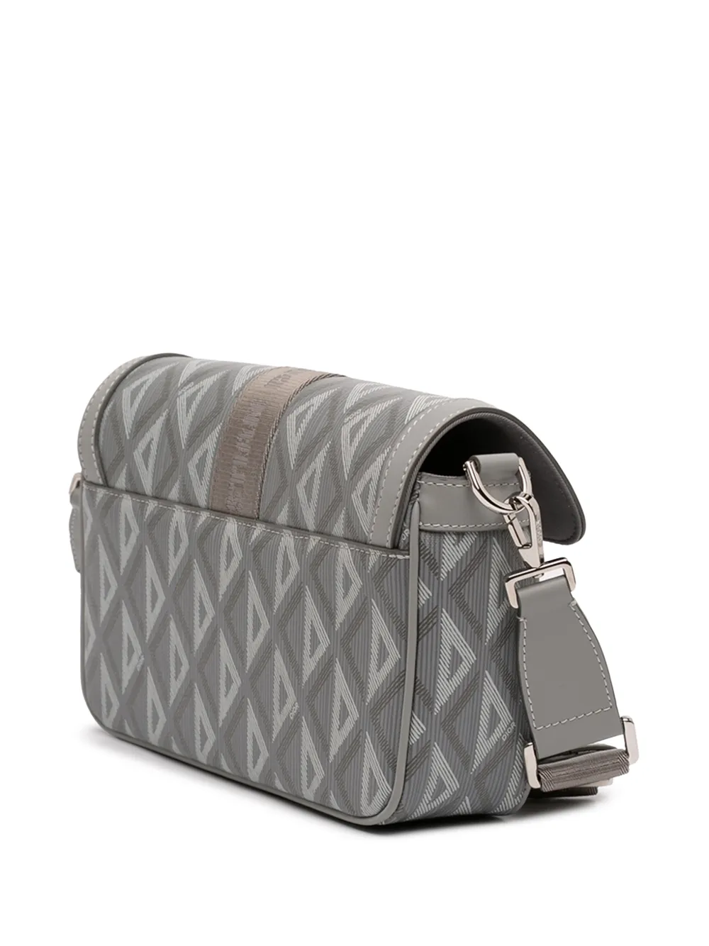 Christian Dior Pre-owned 2023 Mini Coated Canvas Cd Diamond Hit The Road Messenger Bag Crossbody Bag - Grey 