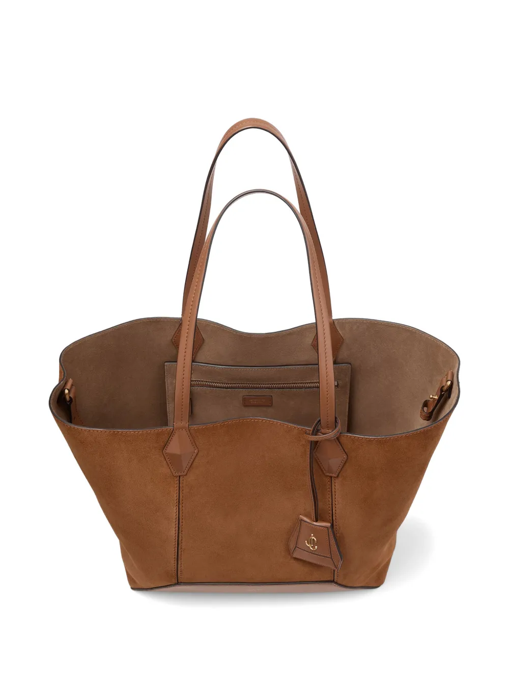 Jimmy Choo Medium Diamond suède shopper Bruin