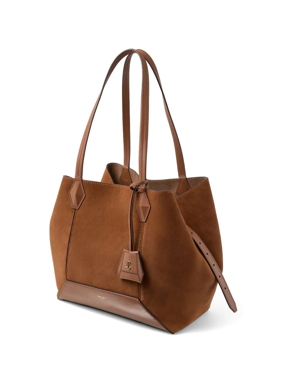 Jimmy Choo Medium Diamond suède shopper Bruin