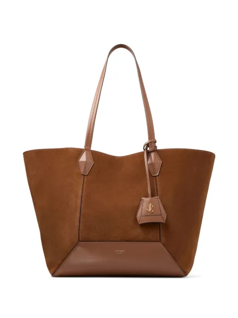 Jimmy Choo Diamond medium tan suede tote bag