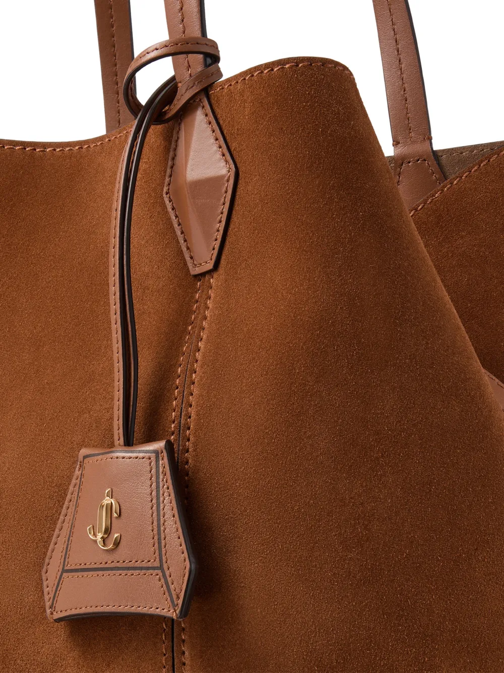Jimmy Choo Medium Diamond suède shopper Bruin