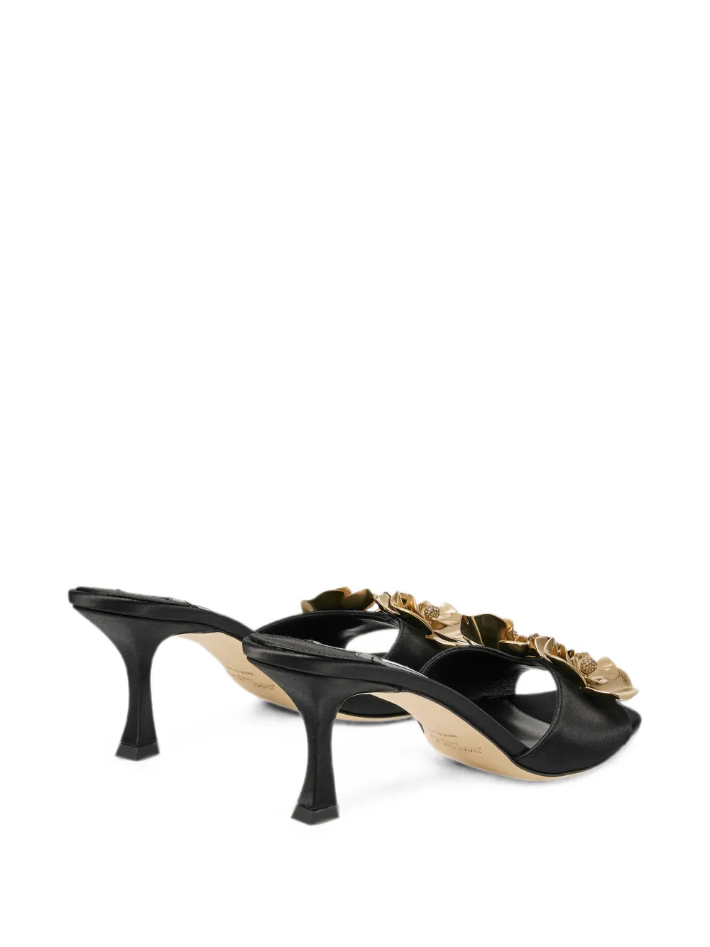 Jimmy Choo Skye 70 zea flower sandals Zwart